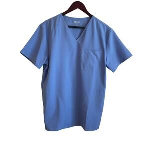 Scrubstar Women Scrub Top M Blue Medical Uniform Nurse Workwear Dental Casual